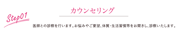 step01 カウンセリング
