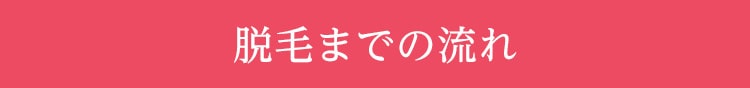 脱毛までの流れ