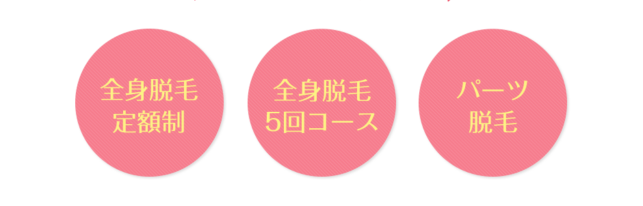 お財布事情に合わせて選べる！2つの脱毛プラン