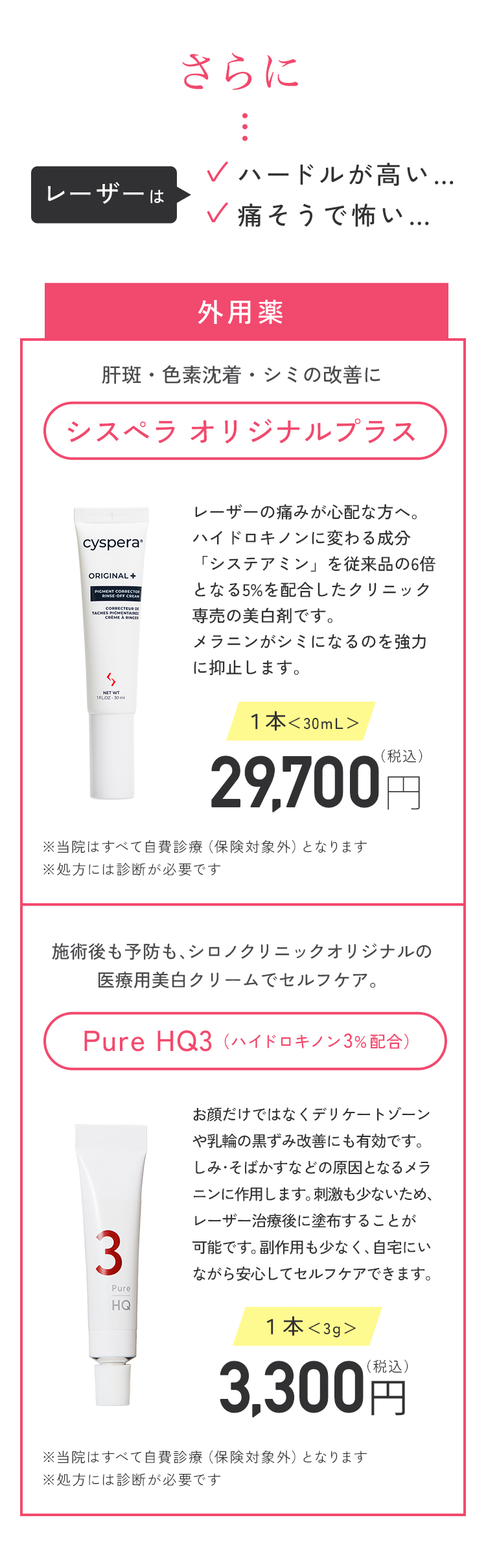 シロノクリニックの治療方法