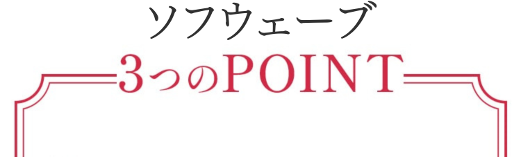 ソフウェーブの3つのpoint
