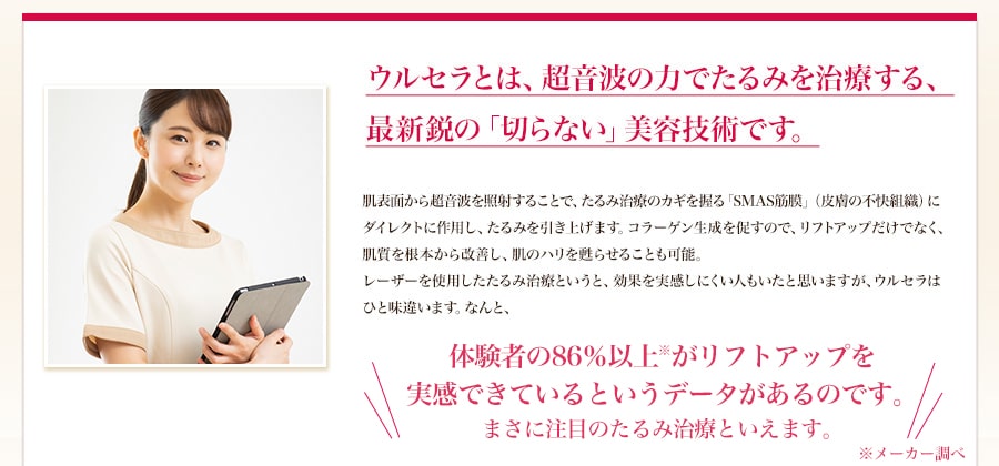ウルセラとは最新鋭の切らない美容技術です